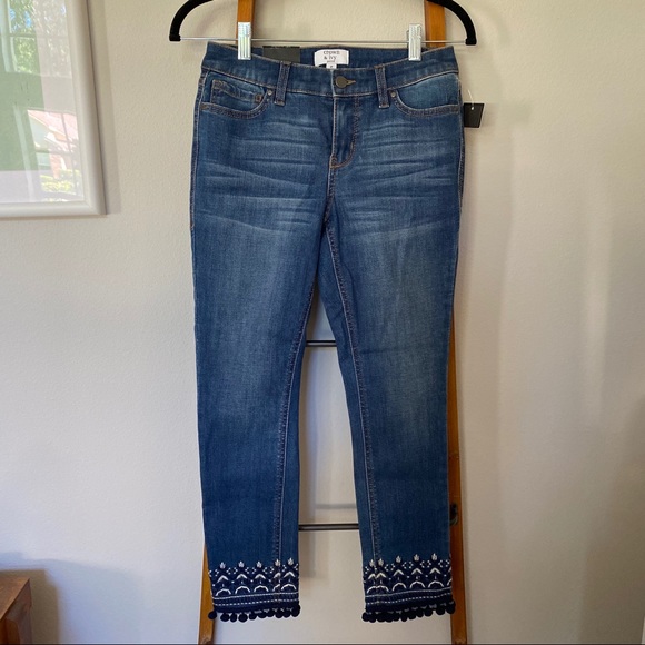 crown & ivy Denim - Crown & Ivy jeans [2P] NWT embroidered ankle boho
